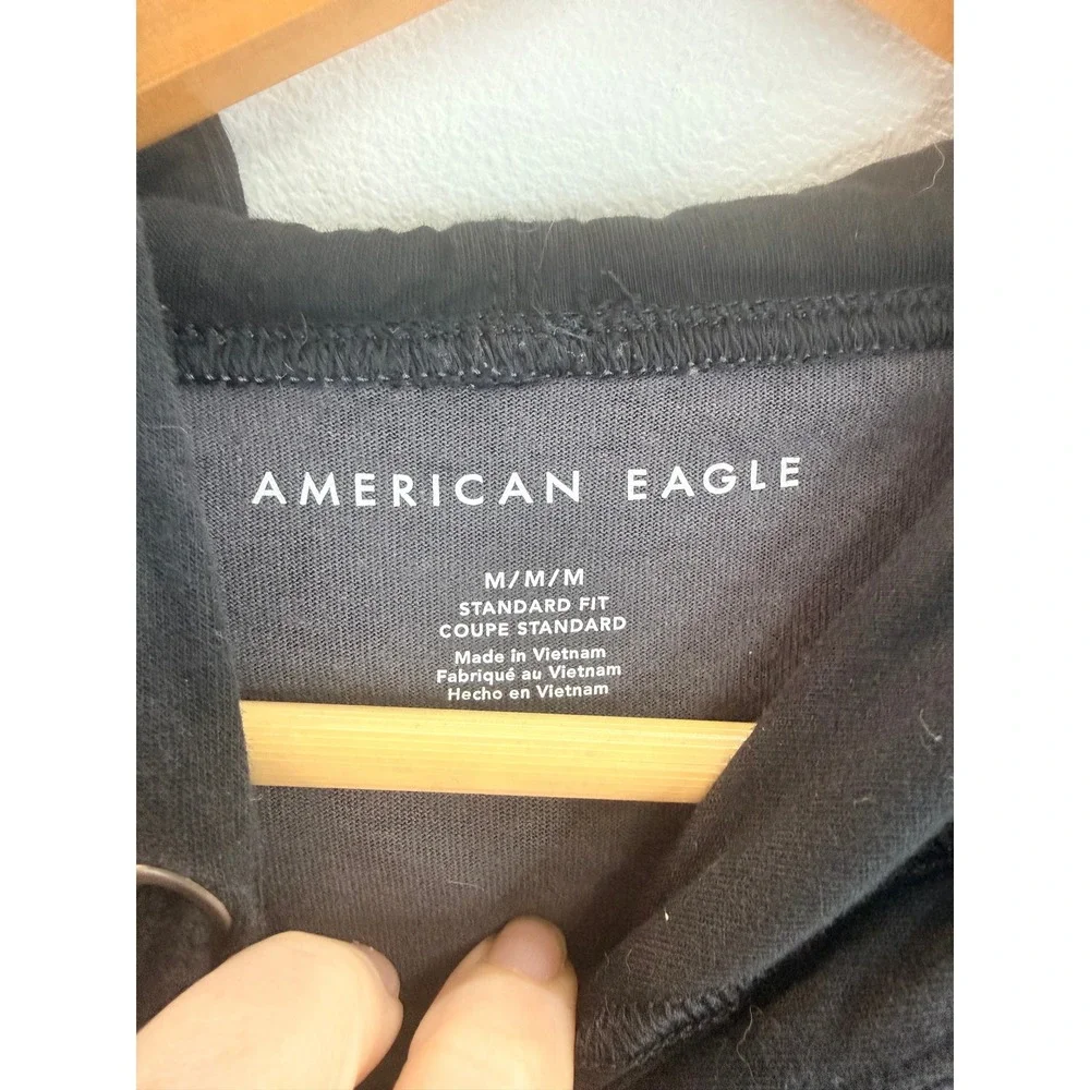 American Eagle Camo Hoodie Long Sleeve Pullover Pockets Boys M Fall Winter Comfy